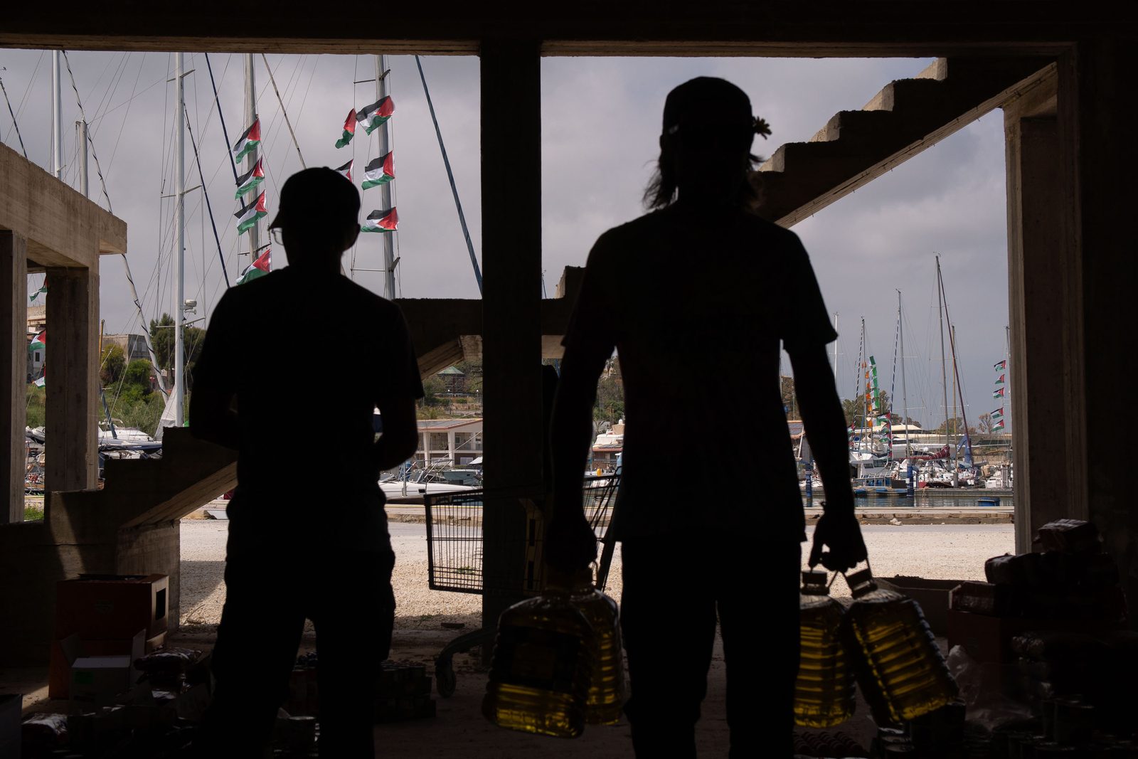 Humanitarian aid loaded for Gaza — food, medical supplies, and childcare essentials
