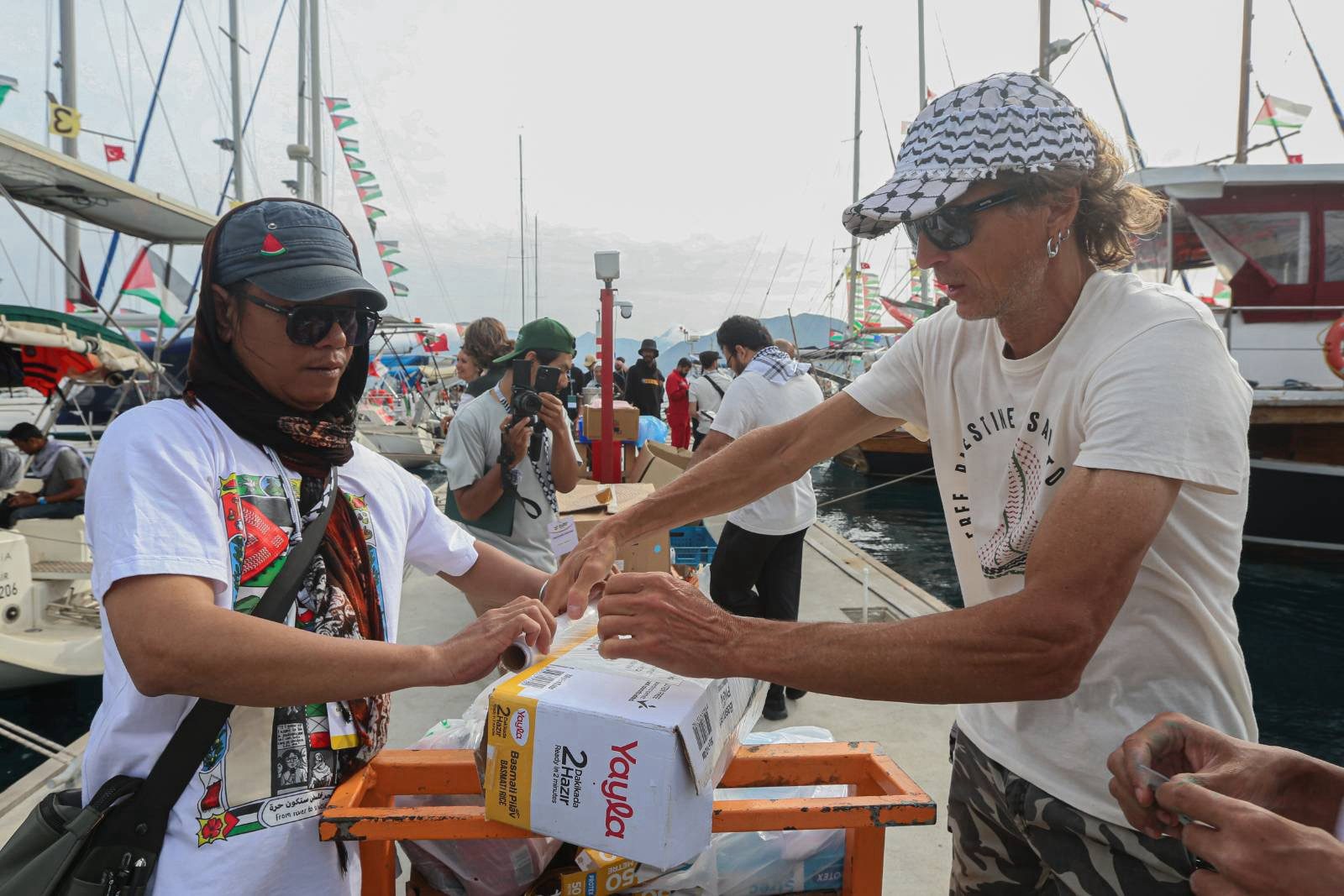 Humanitarian aid loaded for Gaza — food, medical supplies, and childcare essentials