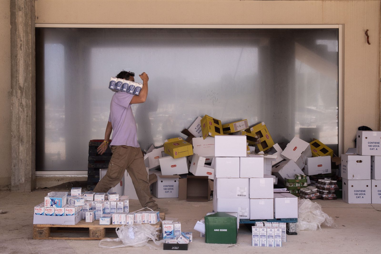 Humanitarian aid loaded for Gaza — food, medical supplies, and childcare essentials