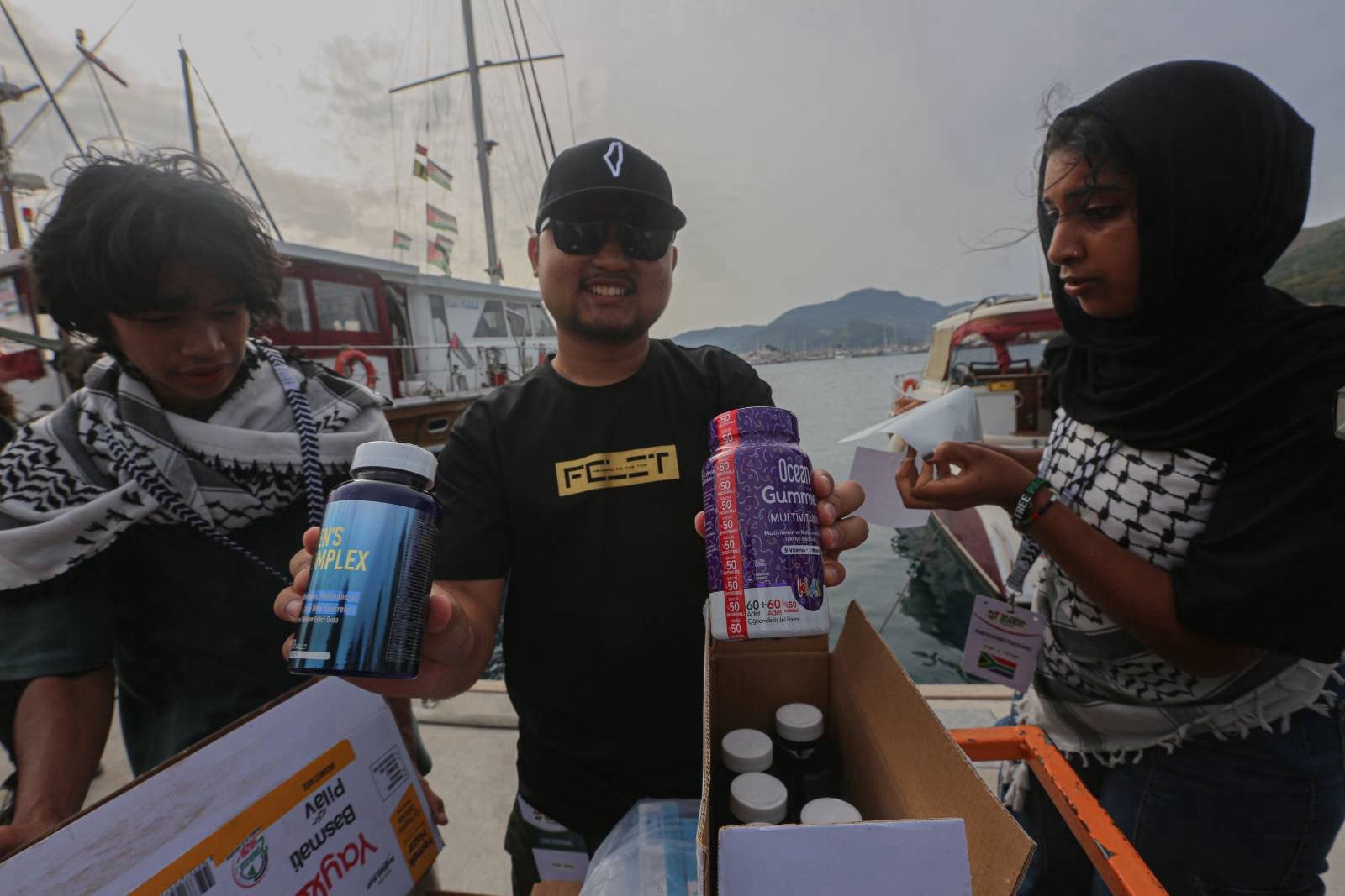 Humanitarian aid loaded for Gaza — food, medical supplies, and childcare essentials