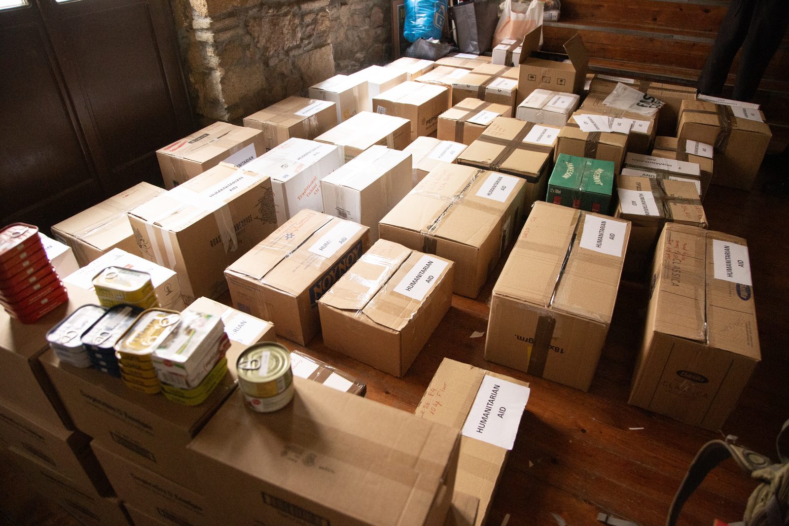 Humanitarian aid loaded for Gaza — food, medical supplies, and childcare essentials